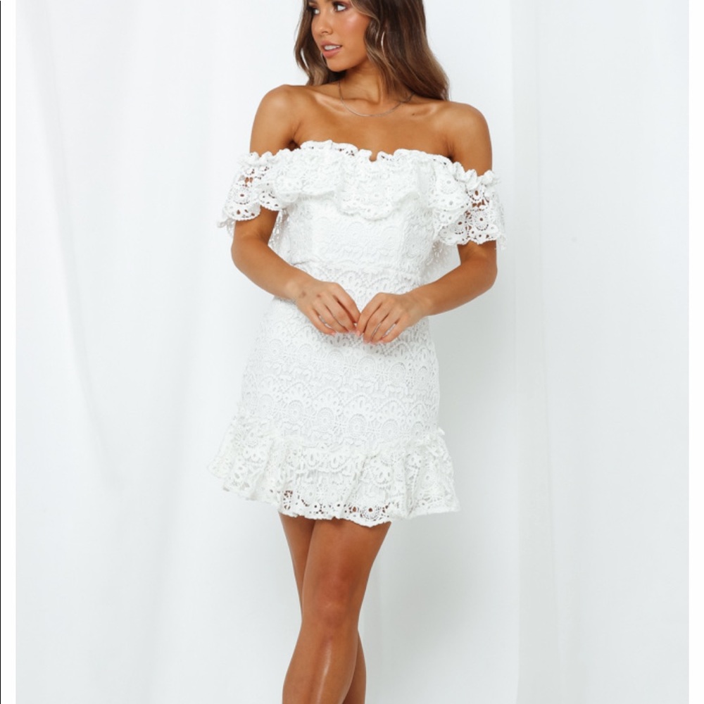 Hello Molly white lace dress
